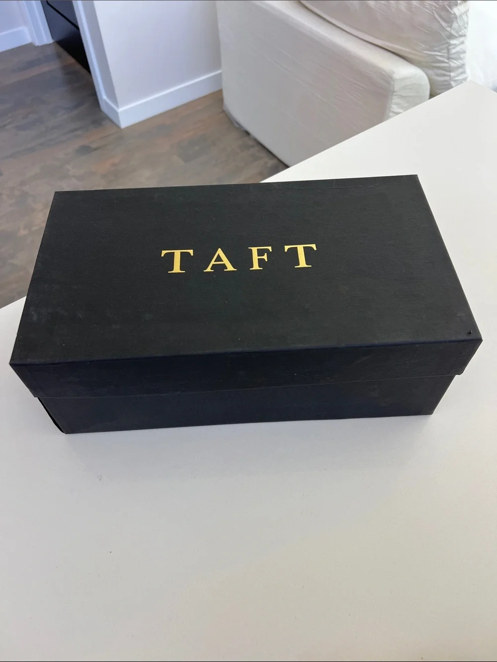 TAFT the Jack shoes in tux black canvas and patent leather toe cap oxford 43 10